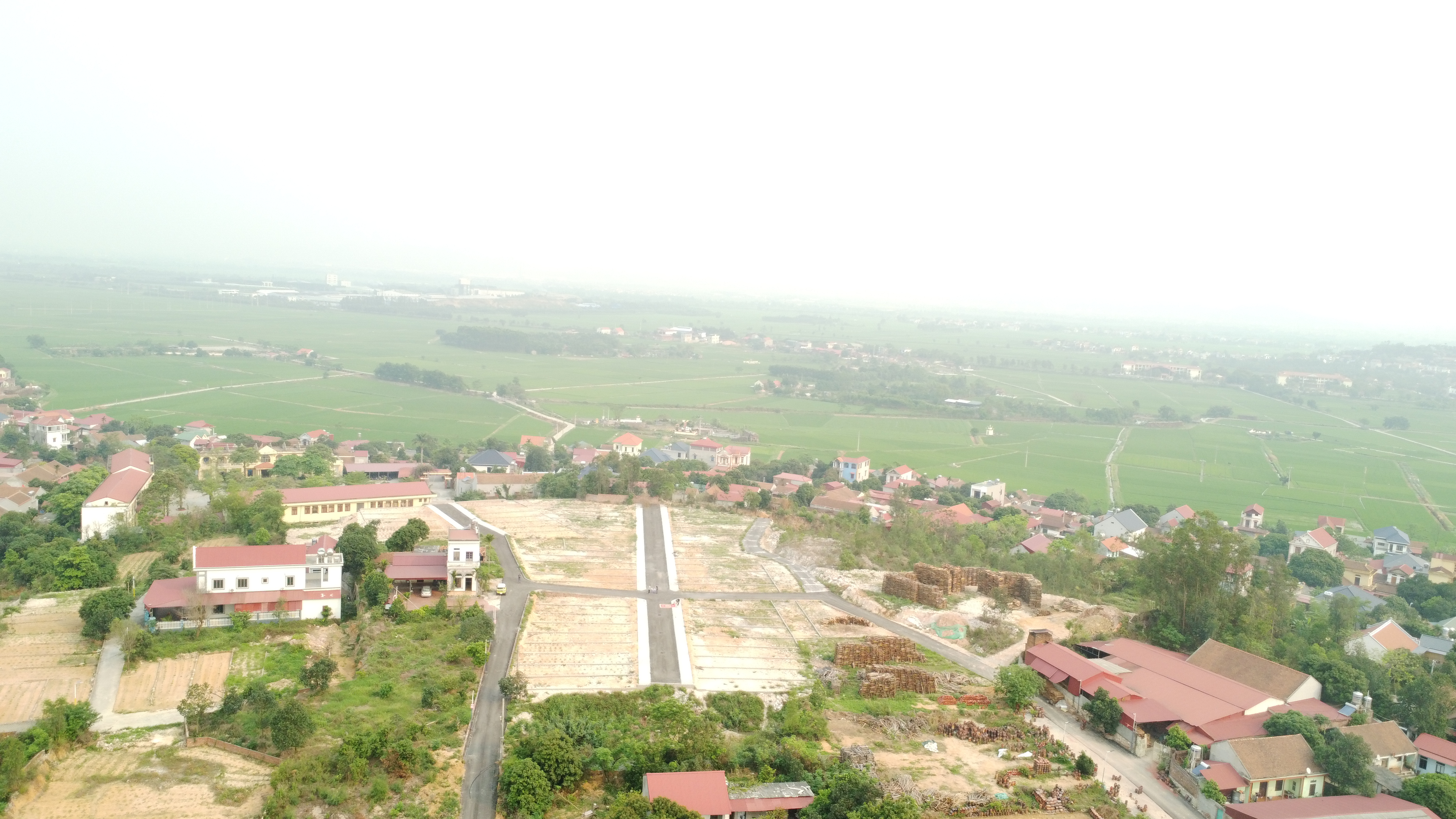 Toàn cảnh KDC Phù Lãng nhìn từ trên cao