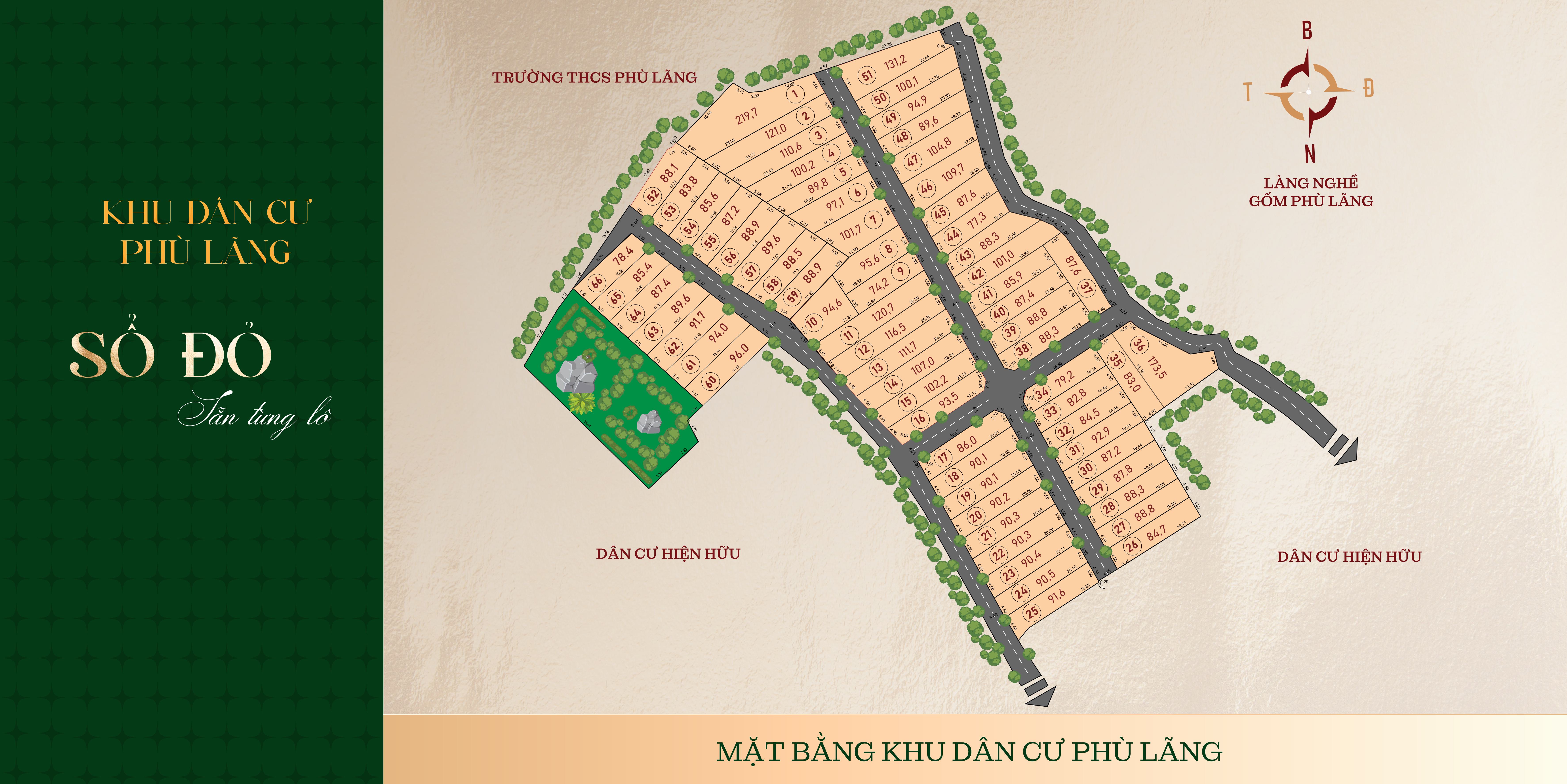 Mặt bằng khu dân cư Phù Lãng